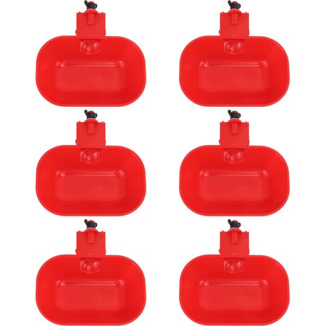 Juego de 6 bebederos, rosca macho G1/8, material ABS, gran capacidad, para pollos, patos, gatos y perros. (1/5)