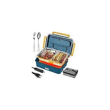 Fiambrera Chauffant 3 En 1 Isotherme BoTe Repas Gamelle Chauffante 1,2l Isotherme Electrique 220v 12v-24v 25x18x8cm(Lxpxh)