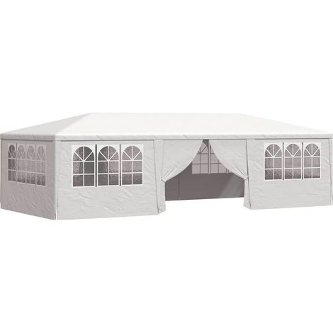 vidaXL Carpa profesional para fiestas con paredes blanco 90 g/m² 4x9 m (1/2)