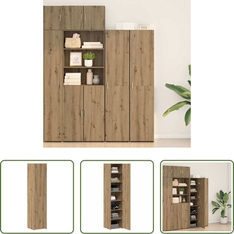 vidaXL Meuble de cuisine - Haut Armoire Chêne artisanal 40 x 42,5 x 185 cm (1/5)