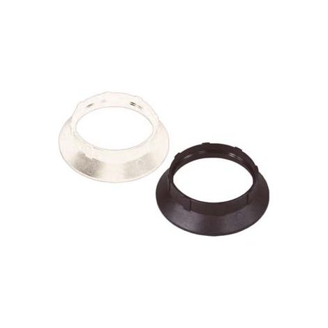 GHIERA TERMOPLASTICA PER PORTALAMPADA E27- - colore nero - 25 pezzi