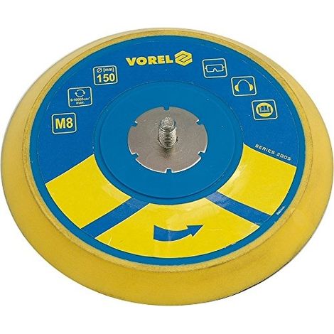 DISQUE VOREL 150mm FILETAGE M8 POUR MEULEUSE PNEUMATIQUE (81114) 81115
