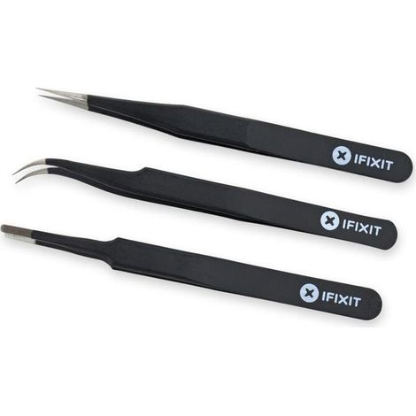 Juego de 3 pinzas de precisión ORG para servicio y reparación (iFixit) (1/3)