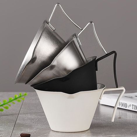 100-ml-Espressotacke aus Edelstahl 304 mit Skala, mattweiß (1/5)