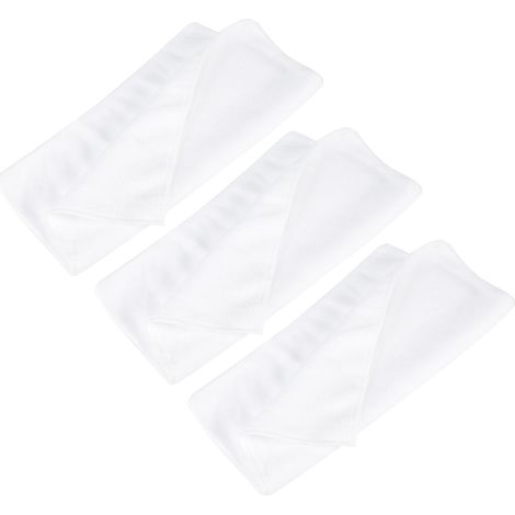 Lot de 10 serviettes de sport carrées en microfibre blanche (30 x 30 cm) pour le yoga et le fitness. (1/5)