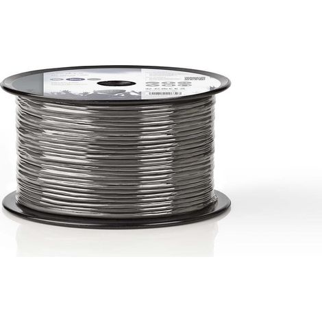 Mikrofonkabel 2x 012 mm kupfer 1000 m rund pvc dunkelgrau trommel 8 (1/3)