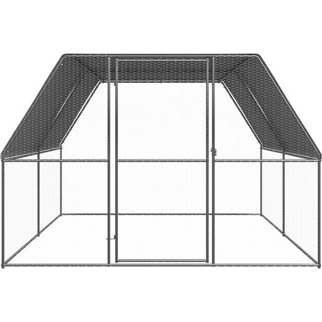 Gabbia per Polli da Esterno 3x4x2 m in Acciaio Zincato vidaXL 665262
