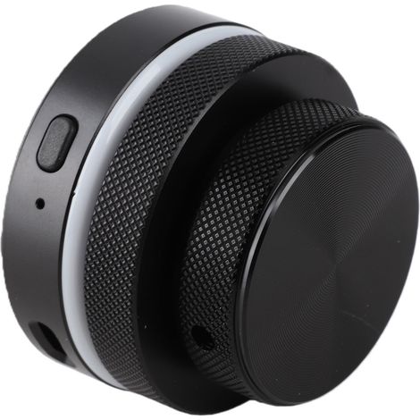 Bouton rotatif personnalisé avec éclairage RGB, contrôle du volume, connexion filaire Bluetooth 2,4 GHz et USB-C, compatible Windows, noir. (1/5)