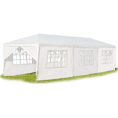 Goplus – Tonnelle 3x9m avec 8 bâches amovibles – Tissu étanche et résistant au soleil – Installation sans outils – Structure métallique durable (1/5)