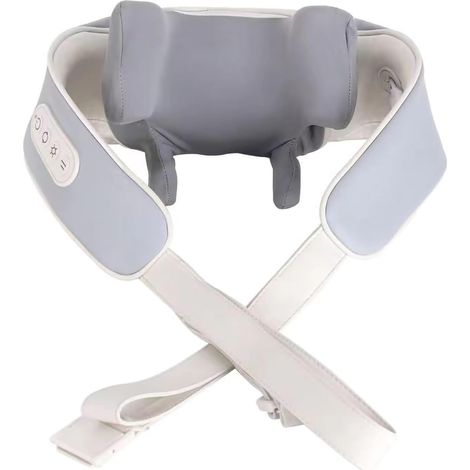 Massaggiatore per collo e spalle con funzione riscaldante, massaggiatore elettrico Shiatsu per collo e schiena, massaggio manuale simulato, regalo rilassante per amici, familiari e per la casa. (1/5)