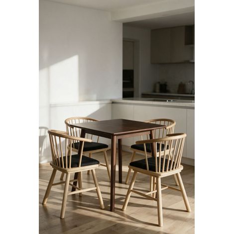 Mesas Comedor - Mesa Kadro Cuadrada 70 cm Madera - Madera oscura (1/5)