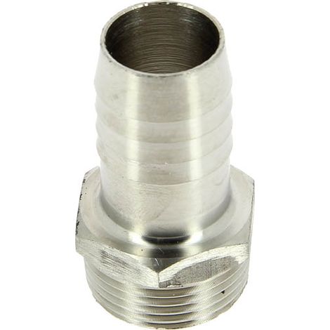 Embout cannelé inox usiné Ø20 mâle 3/4