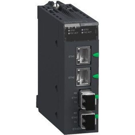 Convertisseur fibre monomode 2 voies 100Mo/s RJ45/LC - BMXNRP0201