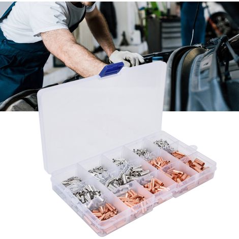 Ensemble de 970 tubes de raccordement nus, petit tube en cuivre, boîte de raccordement en cuivre + 48 pièces de gaine thermorétractable (1/5)