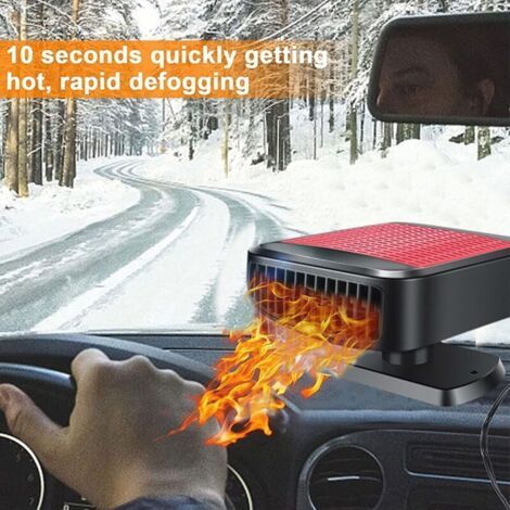 Chauffage de Voiture 12V 200W, Chauffage et dégivrage de Voiture Portable, Dégivrage de Pare-Brise, 2 en 1 Chauffage et Refroidissement Dégivrage Rapide de Pare-Brise avec Rotation à 360° (1/3)
