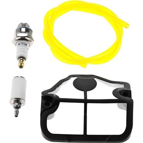 Luftfilter-Set kompatibel mit Husqvarna Kettensägen 36, 41, 136, 136LE, 137, 137E, 141, 141LE, 142 und 142E. Enthält Luftfilter, Kraftstoffschlauch, Zündkerze und Kraftstofffilter. (1/3)