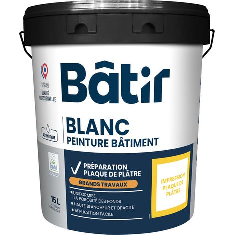 Impression Plaque De Plâtre 15l Primaire Isolant Pour Plaques De Plâtre - Batir Peintures