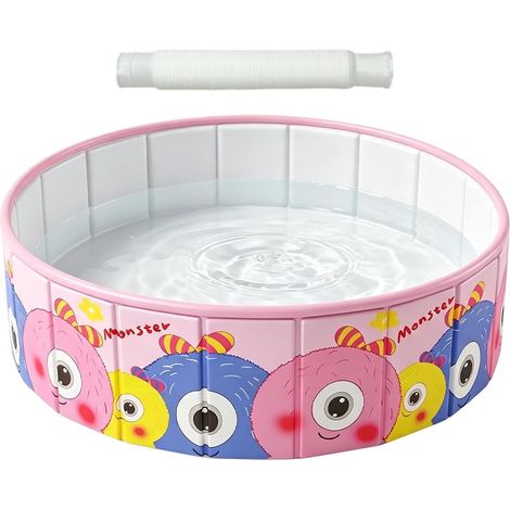 Piscine Pliante pour - PVC Non Gonflable Piscine à éclaboussures Conception portative pliable, base antidérapante robuste, comprend un tuyau de drainage, disponible en trois tailles, pour la (1/5)
