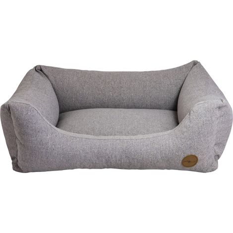 Sofa Orthopédique pour Chien - Panier d’Intérieur pour Chiens Agés ou aux Articulations Fragiles - Gris Clair, M, 80 x 60 x 25 cm (1/2)