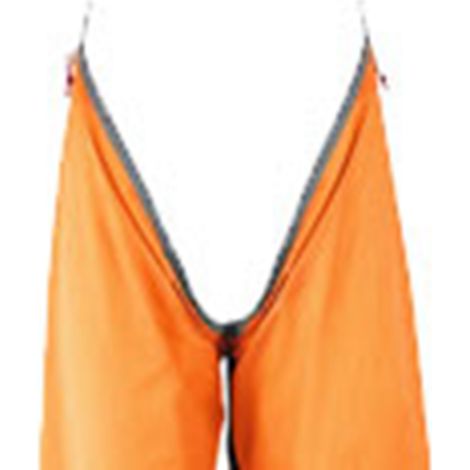 Wasserdichte Regenhose, seitlicher Reißverschluss, leicht und verstellbar, geeignet für Outdoor-Aktivitäten wie Wandern, orange. (1/4)