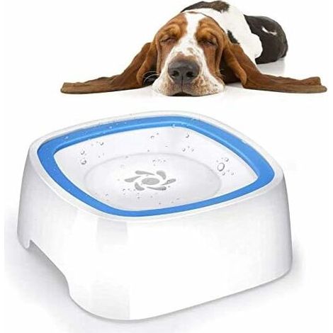 Bol d'eau pour Chien, Gamelle Anti Débordement pour Chiens, Bol d'eau pour Animaux de Compagnie Anti-déversement, Éviter la Bouche mouillée Bol d'eau Flottant Lent, Garder l'eau fraîche