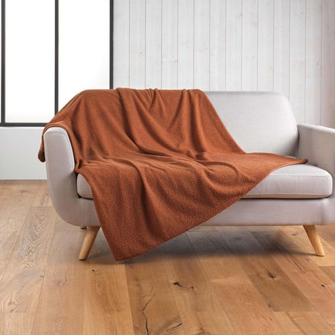 Plaid aus Plüsch, CURLY, 180 x 220 cm