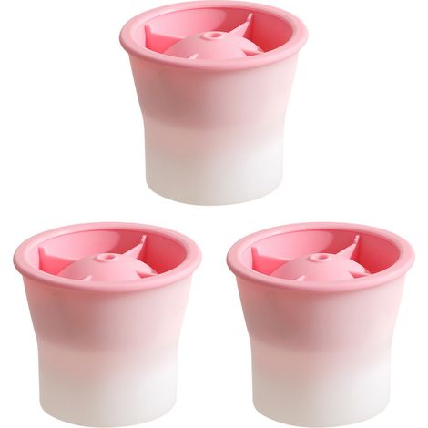 1 moule à glaçons circulaire, en silicone alimentaire, avec couvercle et orifice d’écoulement, empilable, pour glaçons sphériques (1/5)