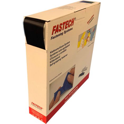 FASTECH® B50-SK-ETN32CB25 Klettband zum Aufkleben Hotmelt Mikrohaken (L x B) 25 m x 50 mm Schwarz 25
