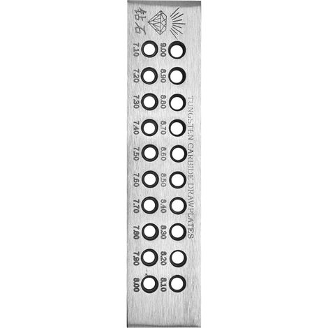 Plaque à étirer métallique ronde pour bijoux, outil de perçage et décoration (7.1-9.00mm) (1/5)