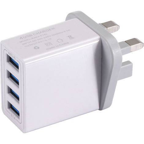 Chargeur USB 4 ports rapide QC3.0 multiprise pour voyage 100-240V chargeur téléphone (1/5)