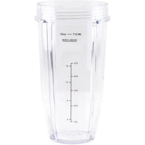 Gobelet Mélangeur Compatible Avec Ninja, Gobelet For Extracteur De Jus Grande Capacité 710 Ml, Ensemble De Pièces De Rechange For Mélangeurs(24oz) (1/4)