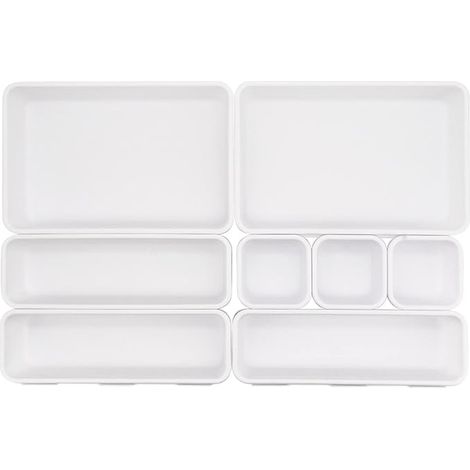 Desk Drawer Organizers Drawer Dividers Storage Boxes Drawer Organizer Kitchen Office Makeup Bathroom (1/4)