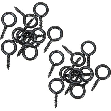 Crochet plafond - fer - noir - pour suspension et décoration (1/5)