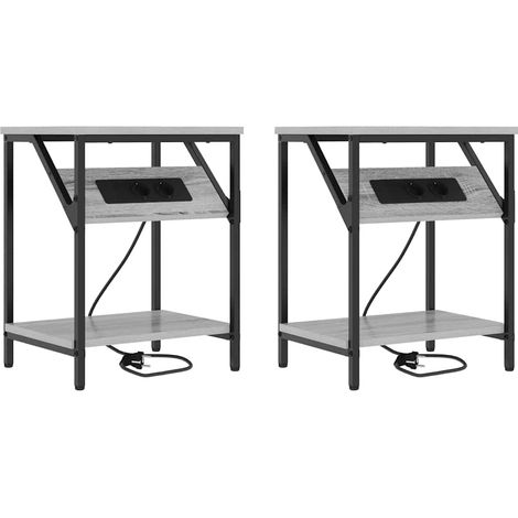 Maison Exclusive - Nachttisch 2 pcs Graues Sonoma 38 x 30 x 48 cm