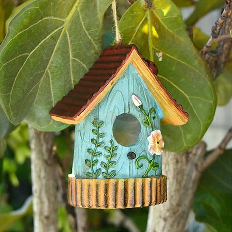 Hängendes Vogelhaus, Gartendekoration, Kolibri-Nest, A-Grün