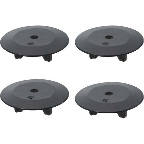 Set mit 4 Gummidichtungen für Spülbeckendeckel (kompatibel mit Küchenzubehör, schwarz, 55 mm) (1/4)