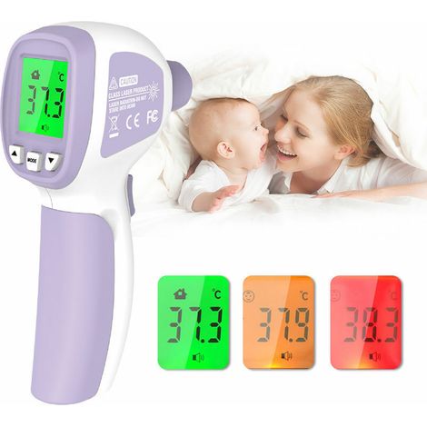 LCD Digital IR Thermometer, with Fever Alarm Data Storage (1/5)