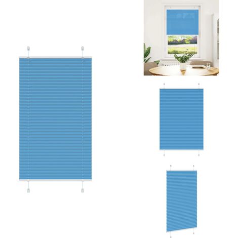 Plissee Blau 80x100 cm Stoffbreite 79,4 cm Polyester - Plissee - Plissees - Faltrollo - Jalousie (1/5)