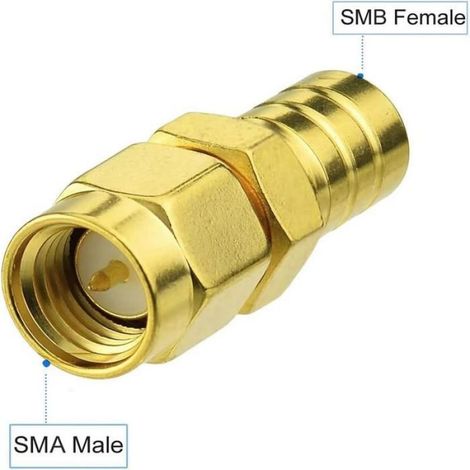 Adaptateur Sma Vers Smb - Connecteur Coaxial 50 Ohms - Pour Antennes Radio Dab Fm Gps Wi Fi - Lot De 4 (1/5)