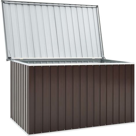 Coffre boîte meuble de jardin rangement 171 x 99 x 93 cm marron