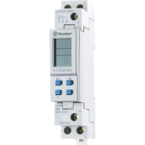 Interrupteur horaire pour rail DIN Finder, série 12, 230 V c.a. 1 canal ( Prix pour 1 )