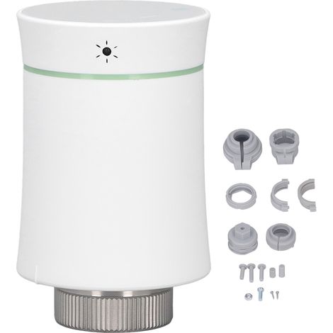 Intelligenter Heizkörperthermostat, App-Steuerung, Fernprogrammierung, Energiesparend, Weiß, Zigbee-kompatibel, Tuya (1/5)