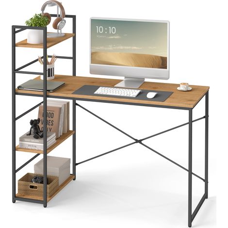 Bureau Informatique - Leobert - Chêne/Pieds Noirs