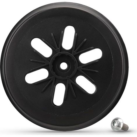 Plateau de Ponçage 150mm avec Crochet et Boucle, Base de Poncage Compatible avec Bosch GEX 150, GEX 150 AC, GEX 150 Turbo Professional 2608601116 - Disque de Ponçage à 6 Trous avec Vis (1 PCS) (1/5)