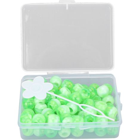74 perles pour tresses et dreadlocks, accessoires de coiffure DIY (vert) (1/5)