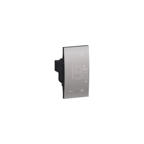 L.Now - Termostato 230V Steel 2 Moduli. Steel (Bticino Cod. Ks4441)