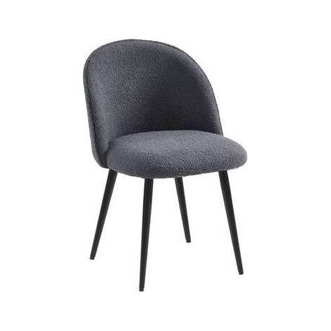 4 x SEDIA PALOMA GRIGIO MEDIO TESSUTO BOUCLE