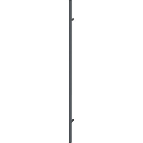 HOPPE Stangengriff E5011 -1600/1200, Edelstahl schwarz matt, Ausführung: gerade, Stossgriff für Haustür