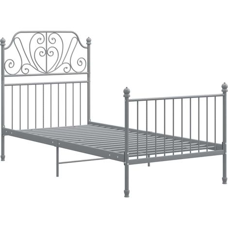 Giroletto Grigio in Metallo 90x200 cm vidaXL (1/5)