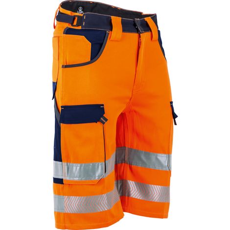 Bermuda da lavoro AUTHENTIC HV CHANDELLE - MARINE/ARANCIO FLUO M - FR(40) (1/2)